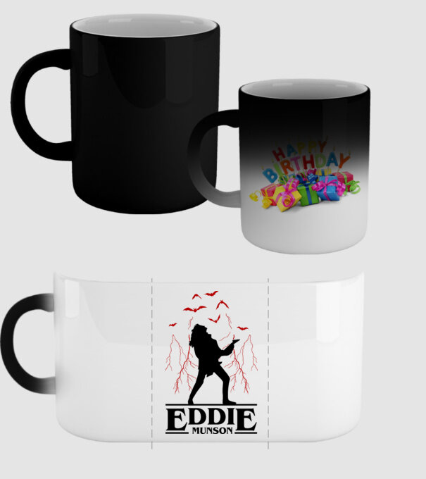 eddie munson stranger things model negru pe tricou