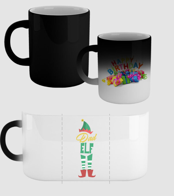 Elf family dad model negru pe tricou