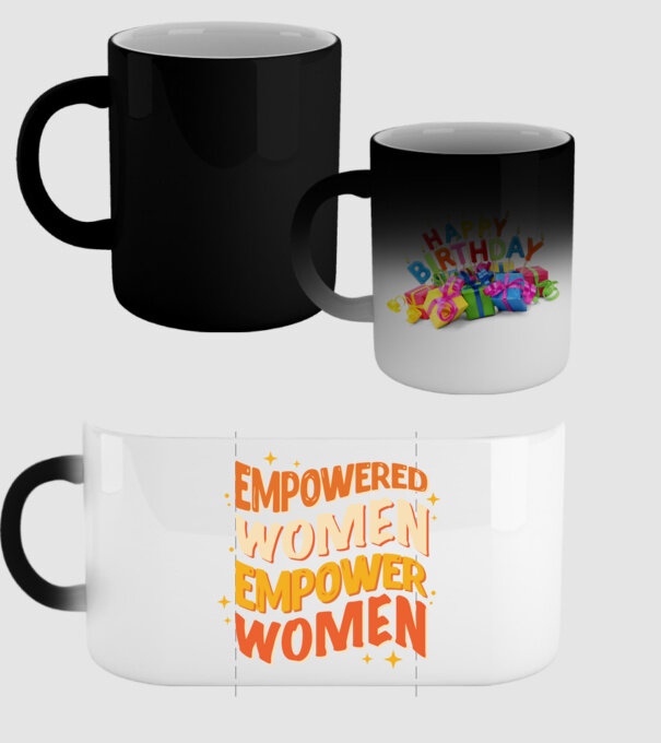 Empowered women empower women model negru pe tricou