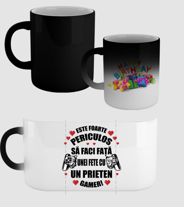 este foarte periculos să faci față unei fete cu un prieten gamer! model negru pe tricou