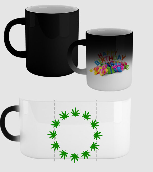 Euro marihuana model negru pe tricou
