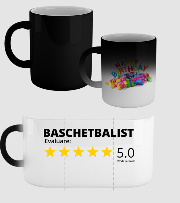 Evaluare 5 BASCHETBALIST model negru pe tricou