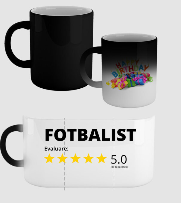 Evaluare 5 FOTBALIST model negru pe tricou