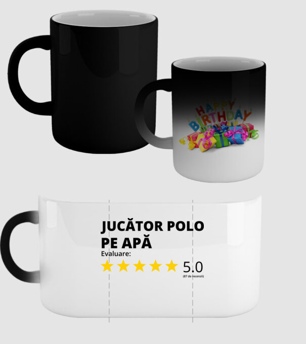 Evaluare 5 JUCĂTOR POLO PE APĂ model negru pe tricou