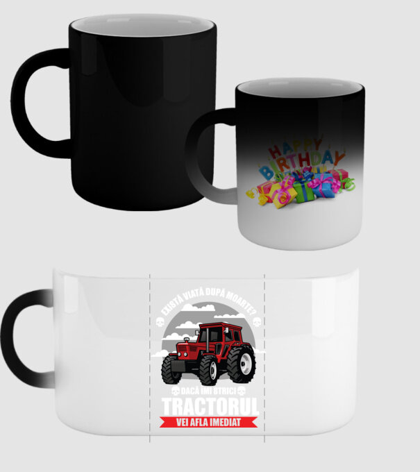 există viață după moarte? Dacă îmi strici tractorul, vei afla imediat model negru pe tricou