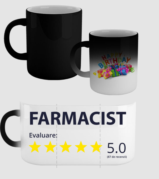 farmacist evaluare model negru pe tricou