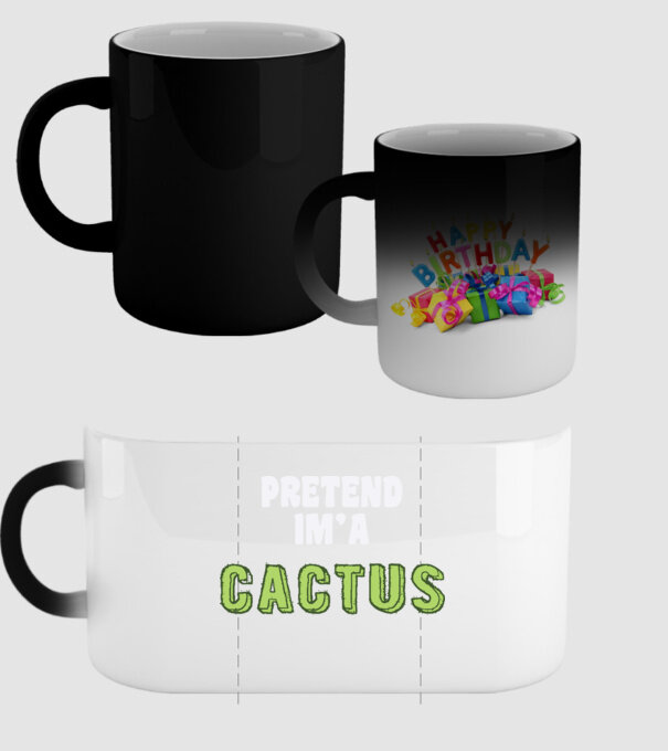 Cactus carnaval model negru pe tricou