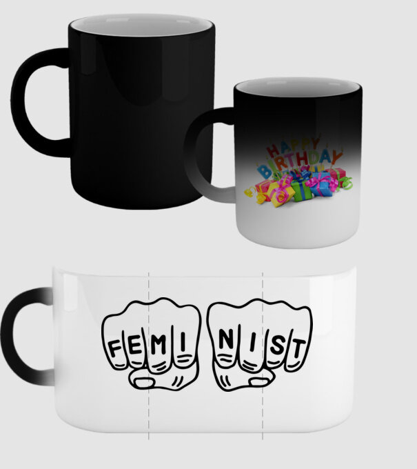 Feminist model negru pe tricou