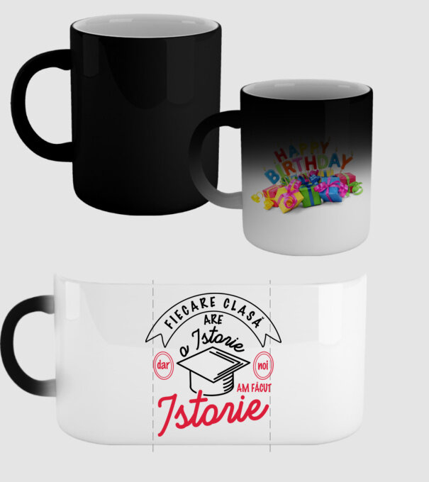 Fiecare clasă - are - o istorie - Dar noi - am făcut - Istorie! model negru pe tricou