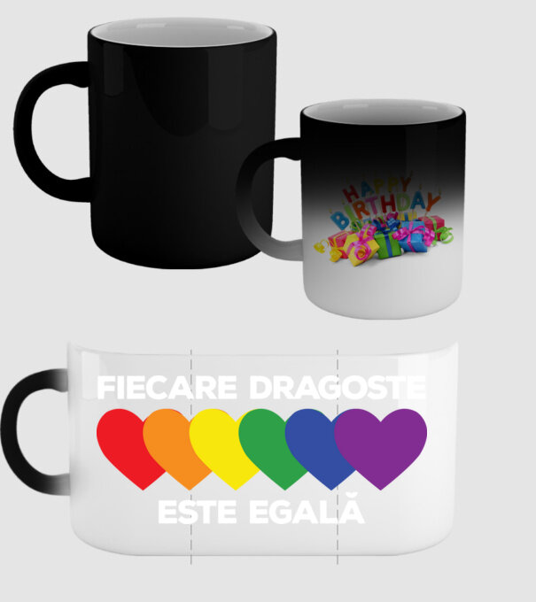 Fiecare dragoste este egală model negru pe tricou