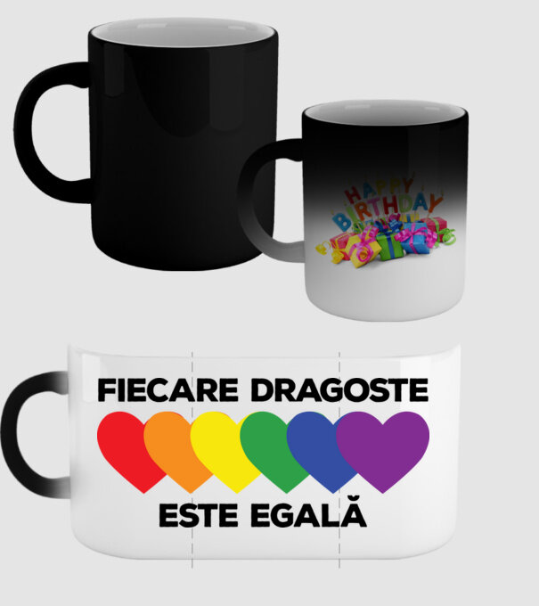 Fiecare dragoste este egală model negru pe tricou