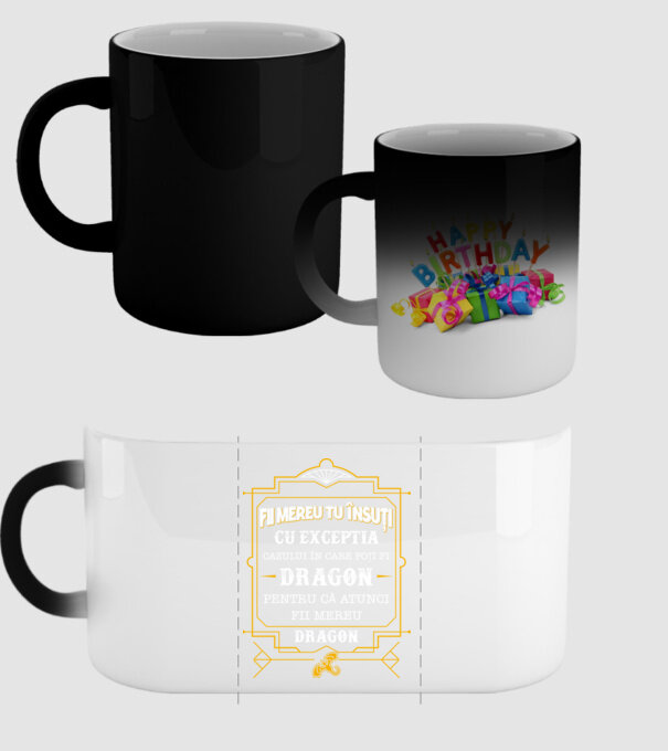 Fii mereu tu însuți, cu excepția cazului în care poți fi dragon, pentru că atunci fii mereu dragon! model negru pe tricou