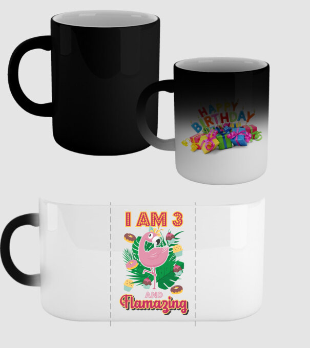 FLAMAZING Birthday 3 Years old model negru pe tricou
