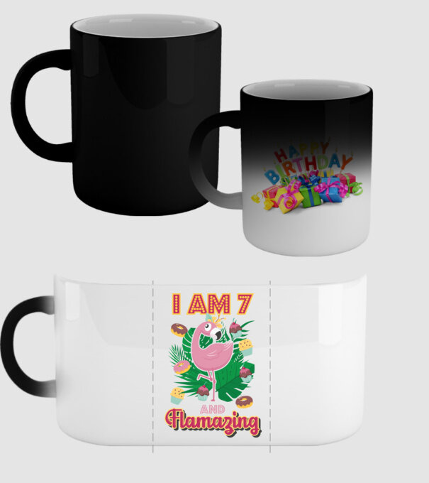 FLAMAZING Birthday 7 Years old model negru pe tricou