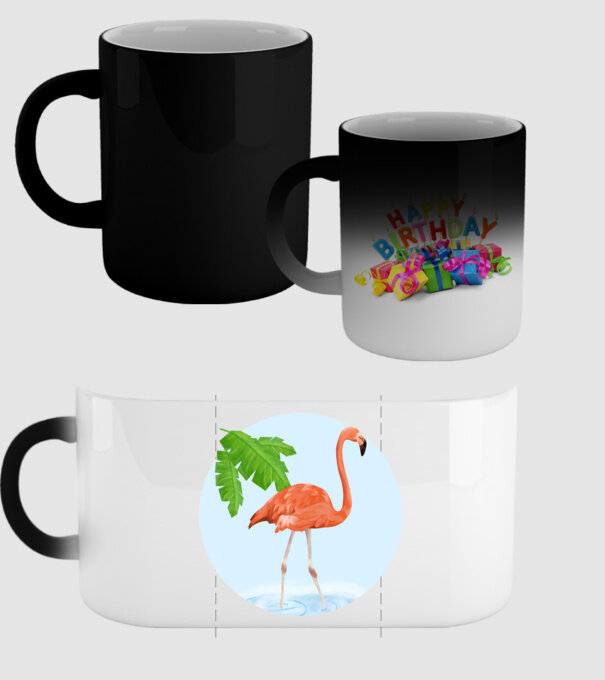 Flamingo model negru pe tricou
