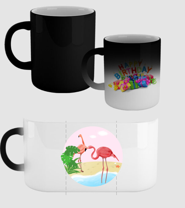 Flamingo model negru pe tricou