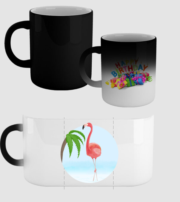 Flamingo model negru pe tricou
