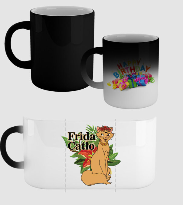 FridaCatlo model negru pe tricou