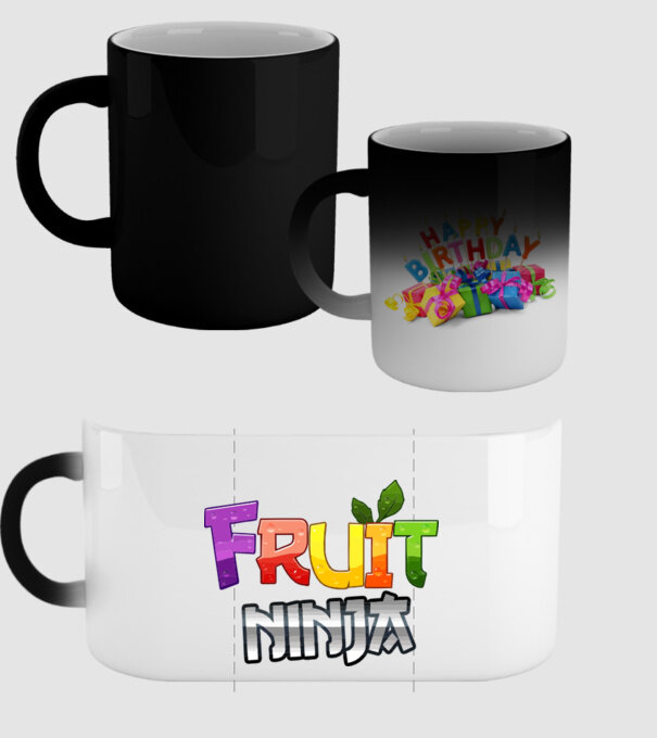 Fruit Ninja model negru pe tricou