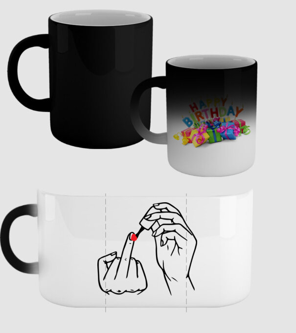 Nail polish Fuck U model negru pe tricou