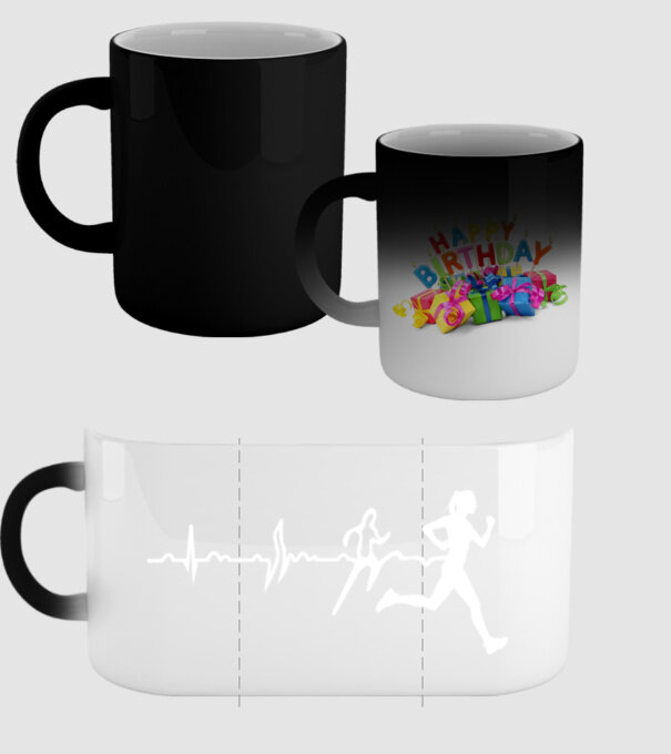 femeie alergătoare ecg model negru pe tricou