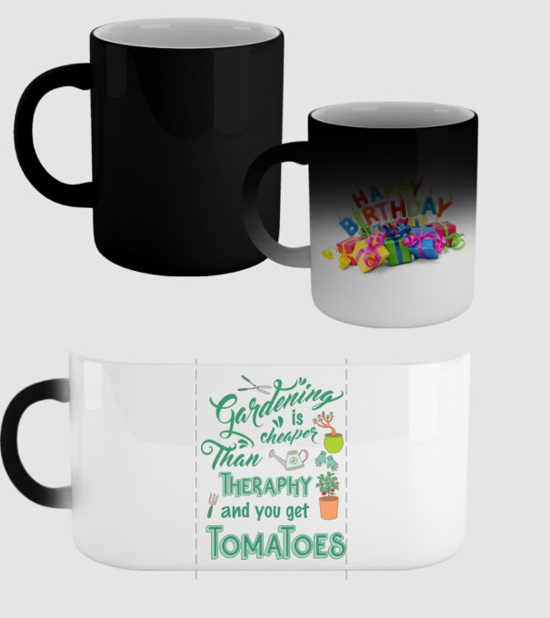 Gardening is cheaper than theraphy model negru pe tricou
