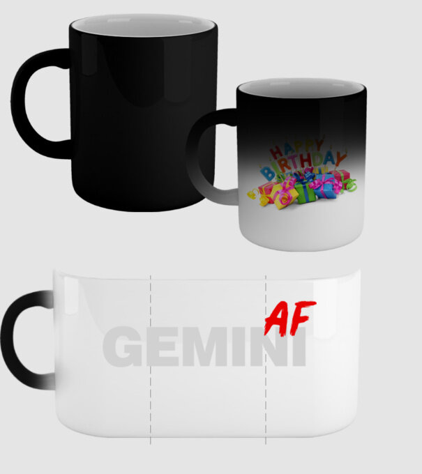 GEMINI as fuck model negru pe tricou