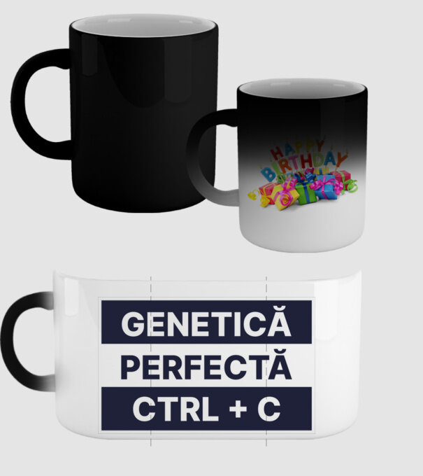 Genetică perfectă CTRL + C model negru pe tricou