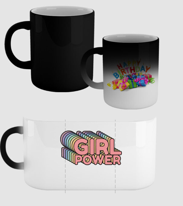 Girl power model negru pe tricou