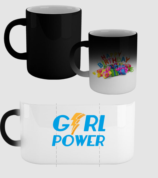 GirlPower model negru pe tricou