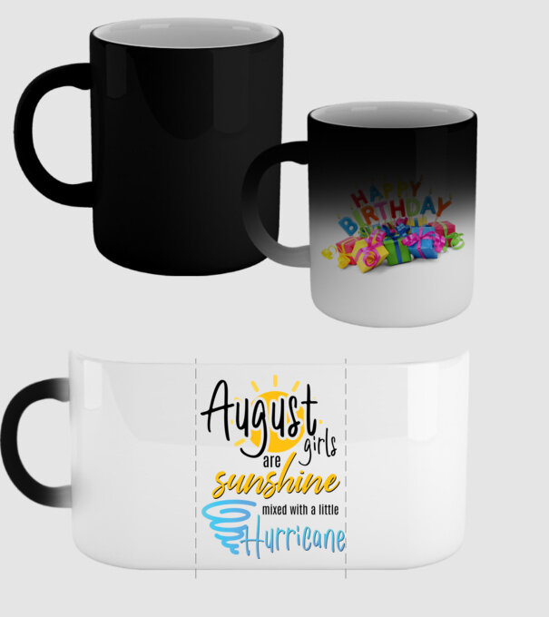 August Girls are Sunshine mixed with a little Hurricane model negru pe tricou