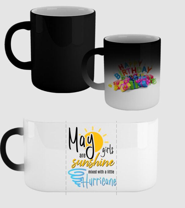 May Girls are Sunshine mixed with a little Hurricane model negru pe tricou