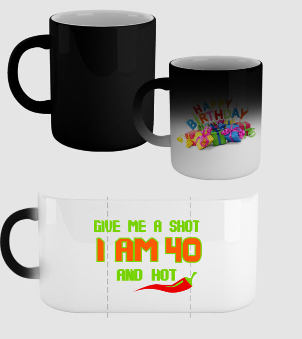 Give me a shot - 40 model negru pe tricou