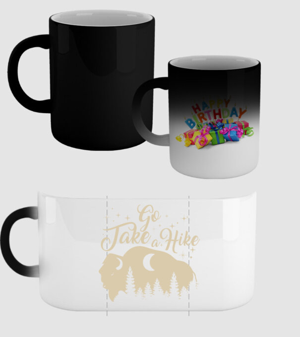 Go take a hike buffalo model negru pe tricou