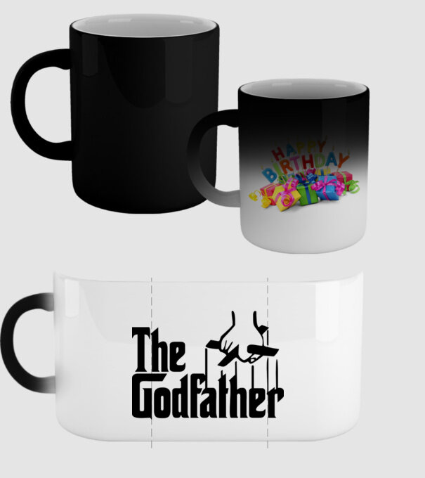 Godfather model negru pe tricou