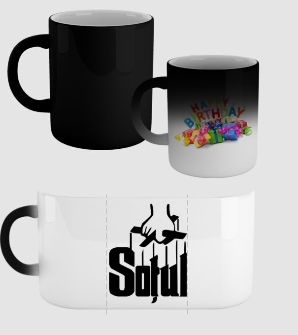 Soțul model negru pe tricou