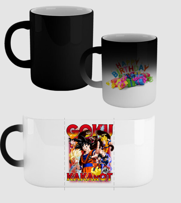 goku dragonball model negru pe tricou