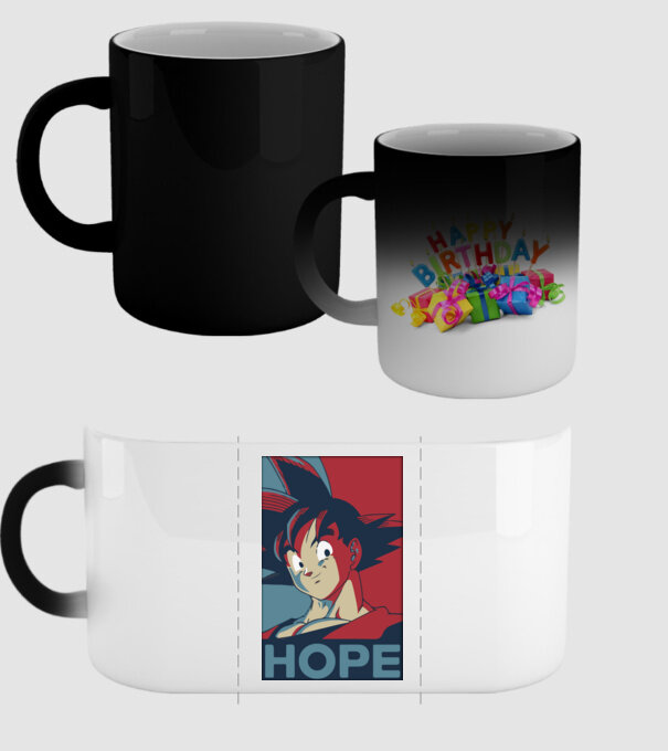 goku hope dragonball model negru pe tricou