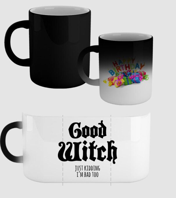 Good Witch tricou cuplu model negru pe tricou