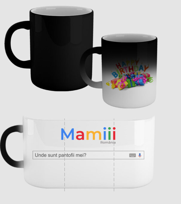 Mamiiii - Unde sunt pantofii mei? model negru pe tricou