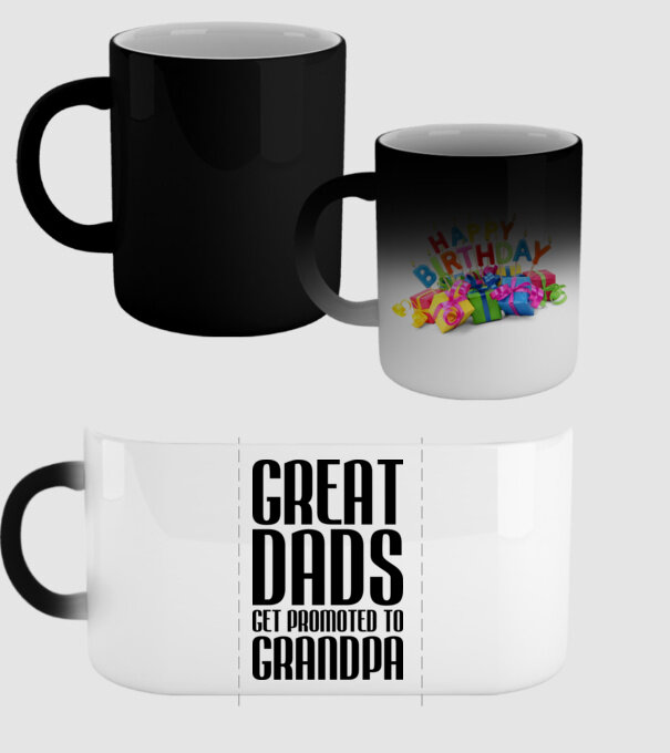 Great dads get promoted model negru pe tricou