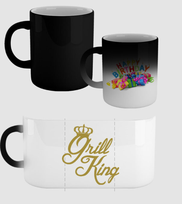 Grill King model negru pe tricou
