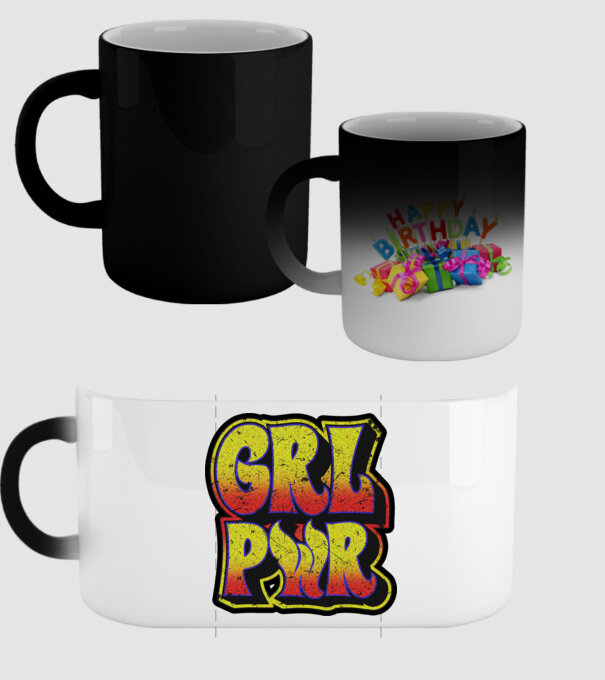 Girl power model negru pe tricou