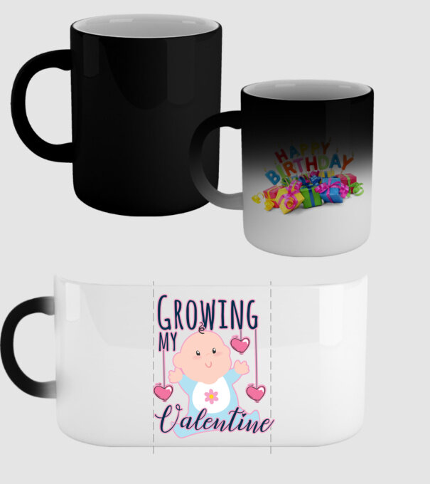 Growing my Valentine model negru pe tricou