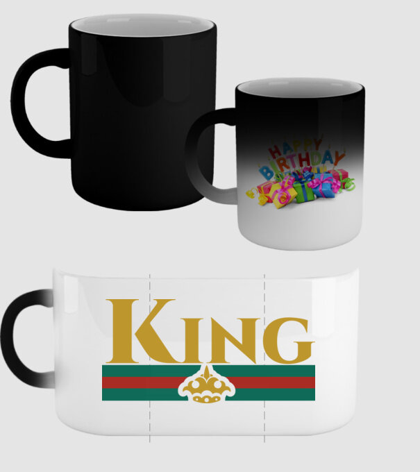Gucci king model negru pe tricou