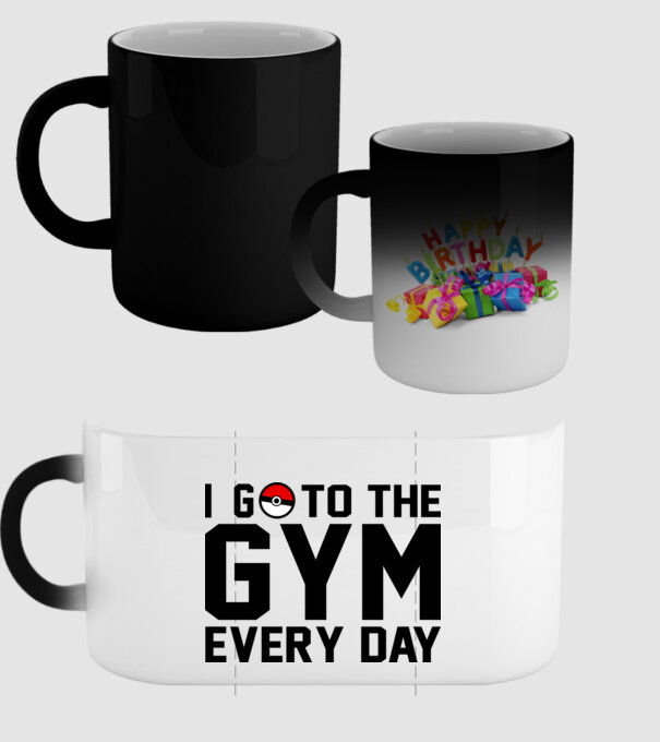 Gym every day model negru pe tricou