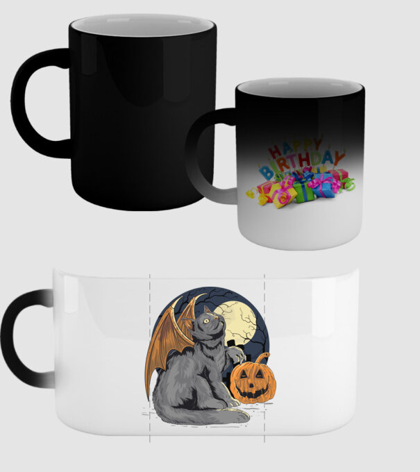Halloween cica model negru pe tricou