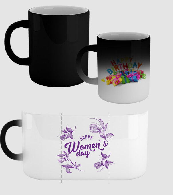 'Happy women''s day' model negru pe tricou