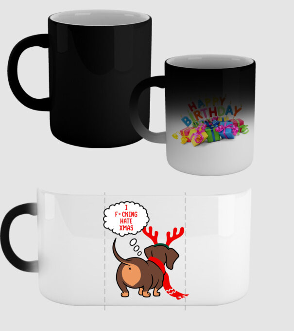 Hate Xmas model negru pe tricou
