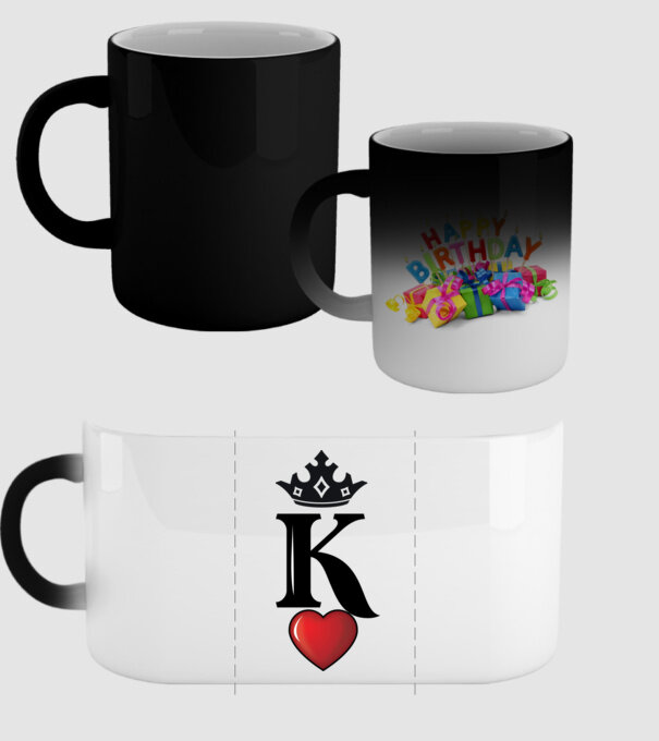 Cuplu HeartKing model negru pe tricou